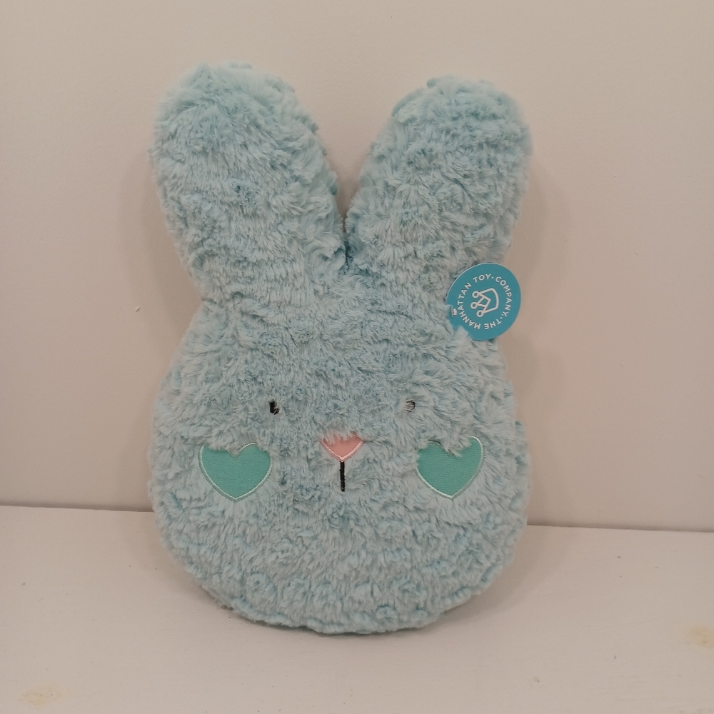 Manhattan toys blue teal bunny peep plush